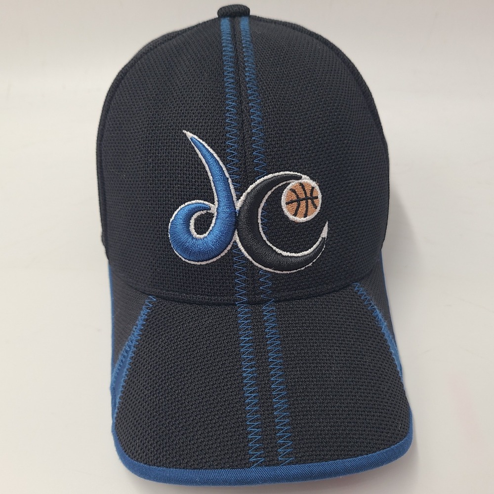 Vintage Washington Wizards Hat Fitted One Size Reebok Black Blue NBA‎ Basketball